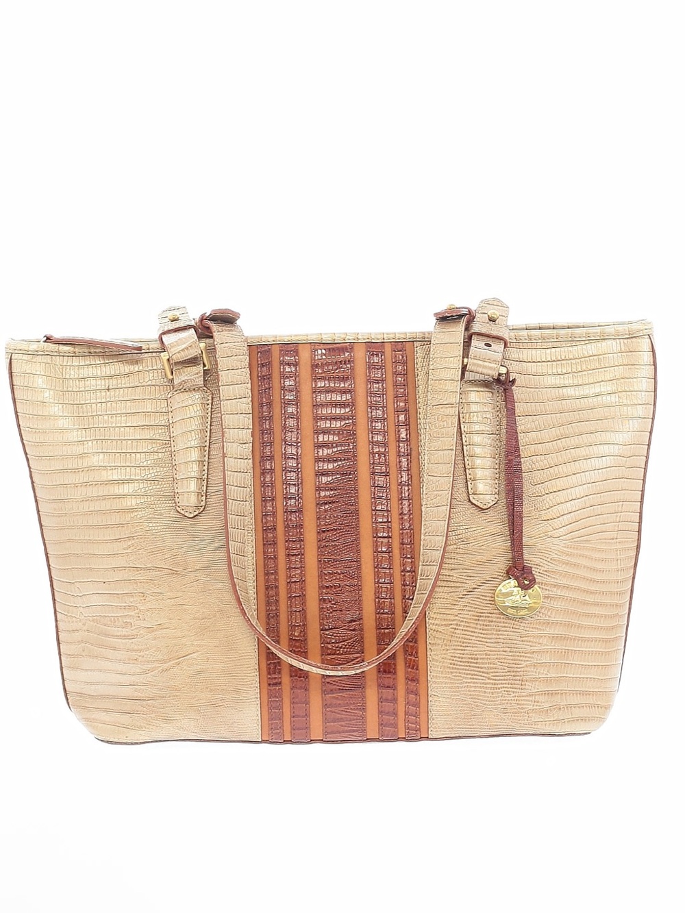 Brahmin Medium Asher Tote Bag in Cabana Vineyard Stripe